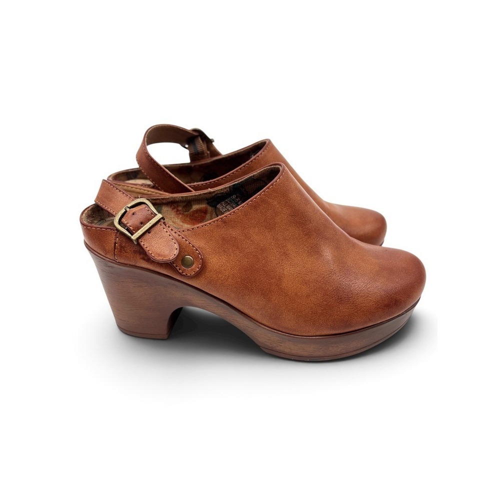 B.O.C Adel Platform Slingback Clogs Womens Size 8.5M Brown Block Heel BC0040016